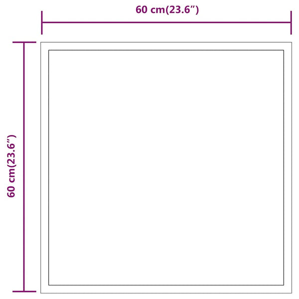 vidaXL Miroir de salle de bain LED 60x60 cm