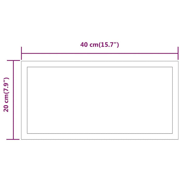 vidaXL Miroir de salle de bain à LED 40 x 20 cm