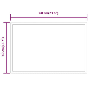 vidaXL Miroir de salle de bain LED 60x40 cm