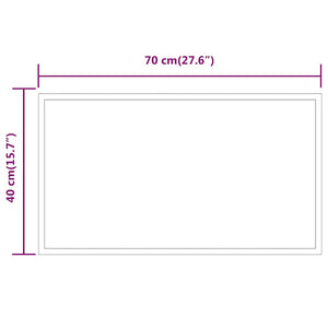 vidaXL Miroir de salle de bain LED 70x40 cm