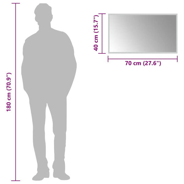 vidaXL Miroir de salle de bain LED 70x40 cm