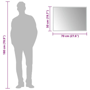 vidaXL Miroir de salle de bain LED 70x50 cm