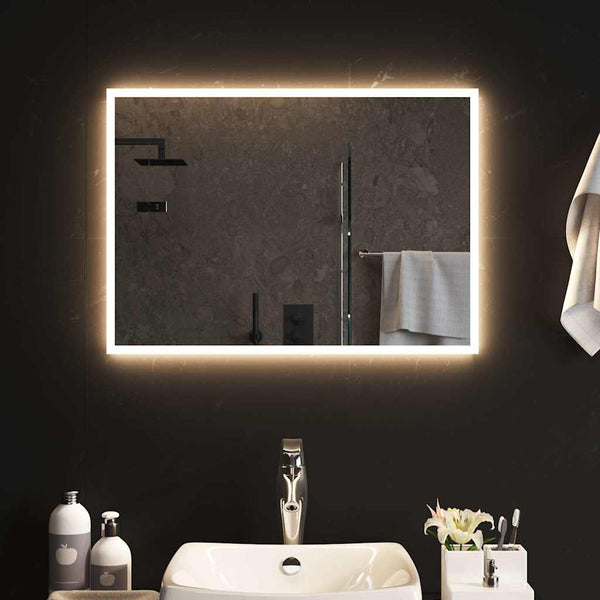 vidaXL Miroir de salle de bain LED 70x50 cm