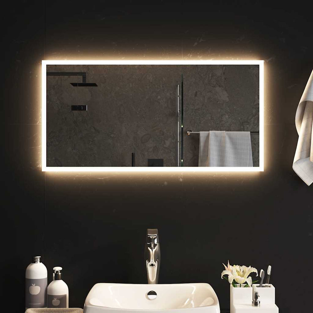 vidaXL Miroir de salle de bain à LED 80x40 cm