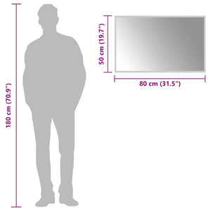 vidaXL Miroir de salle de bain LED 80x50 cm