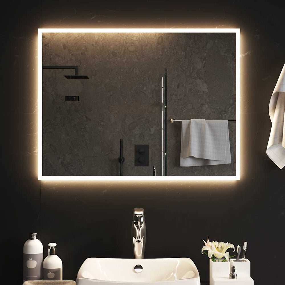 vidaXL Miroir de salle de bain LED 80x60 cm