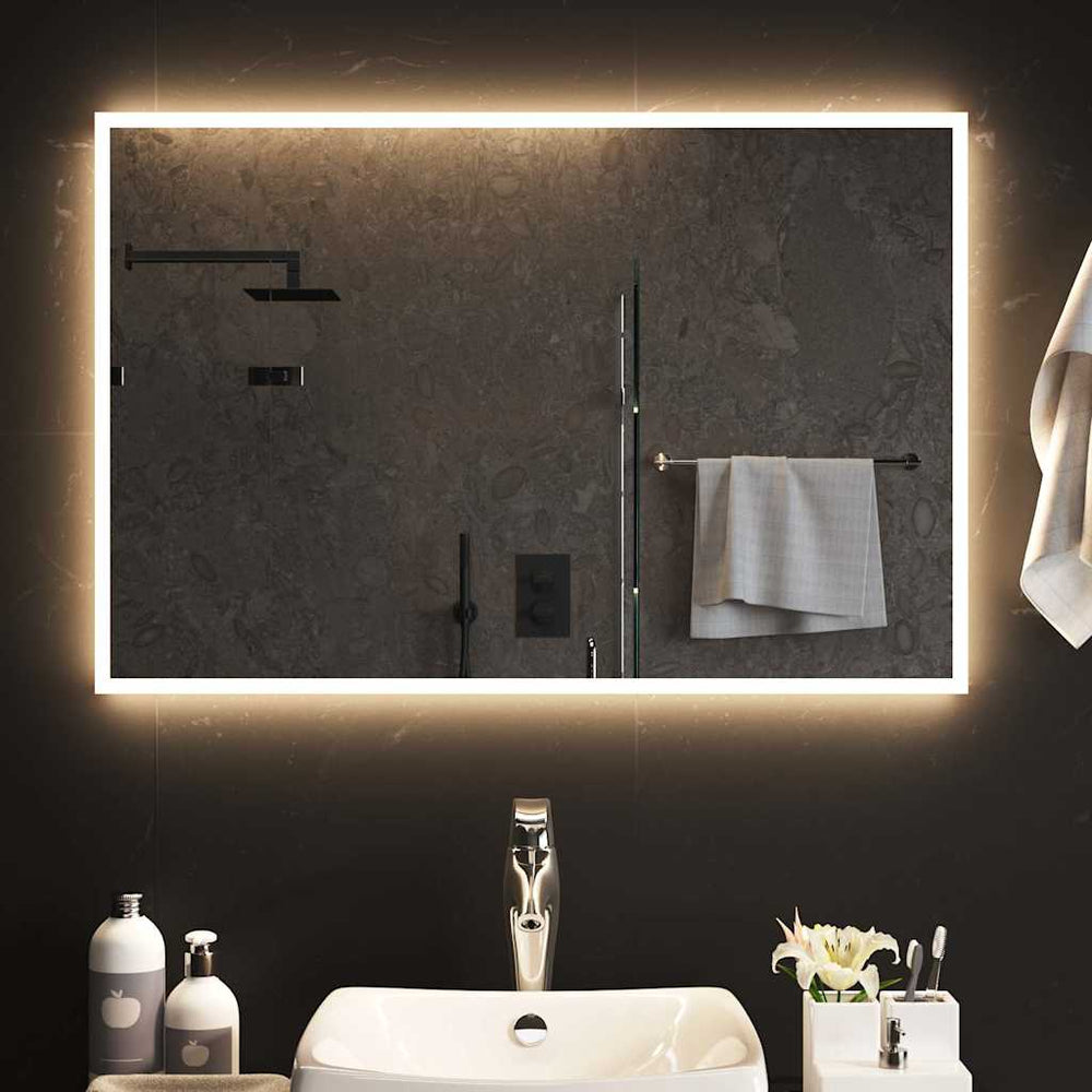 vidaXL Miroir de salle de bain LED 90x60 cm