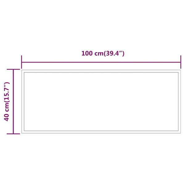 vidaXL Miroir de salle de bain LED 100x40 cm