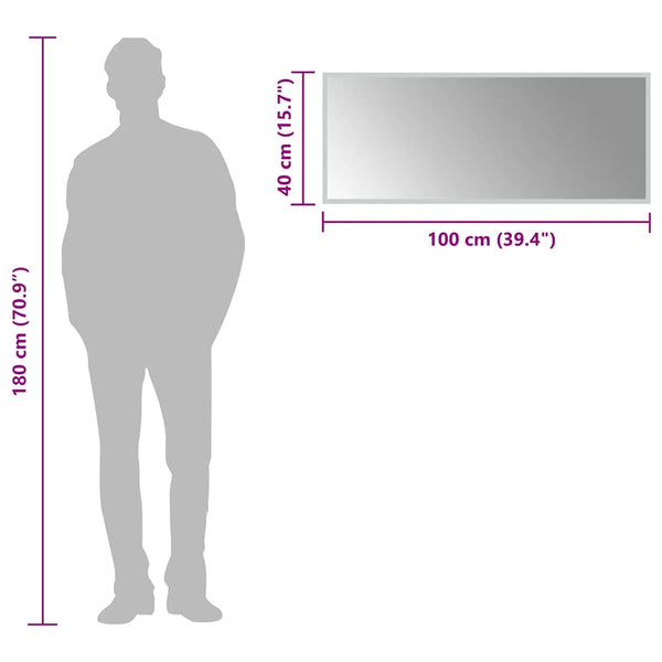 vidaXL Miroir de salle de bain LED 100x40 cm