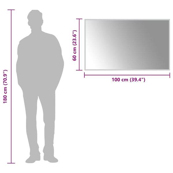 LED-Badspiegel 100x60 cm
