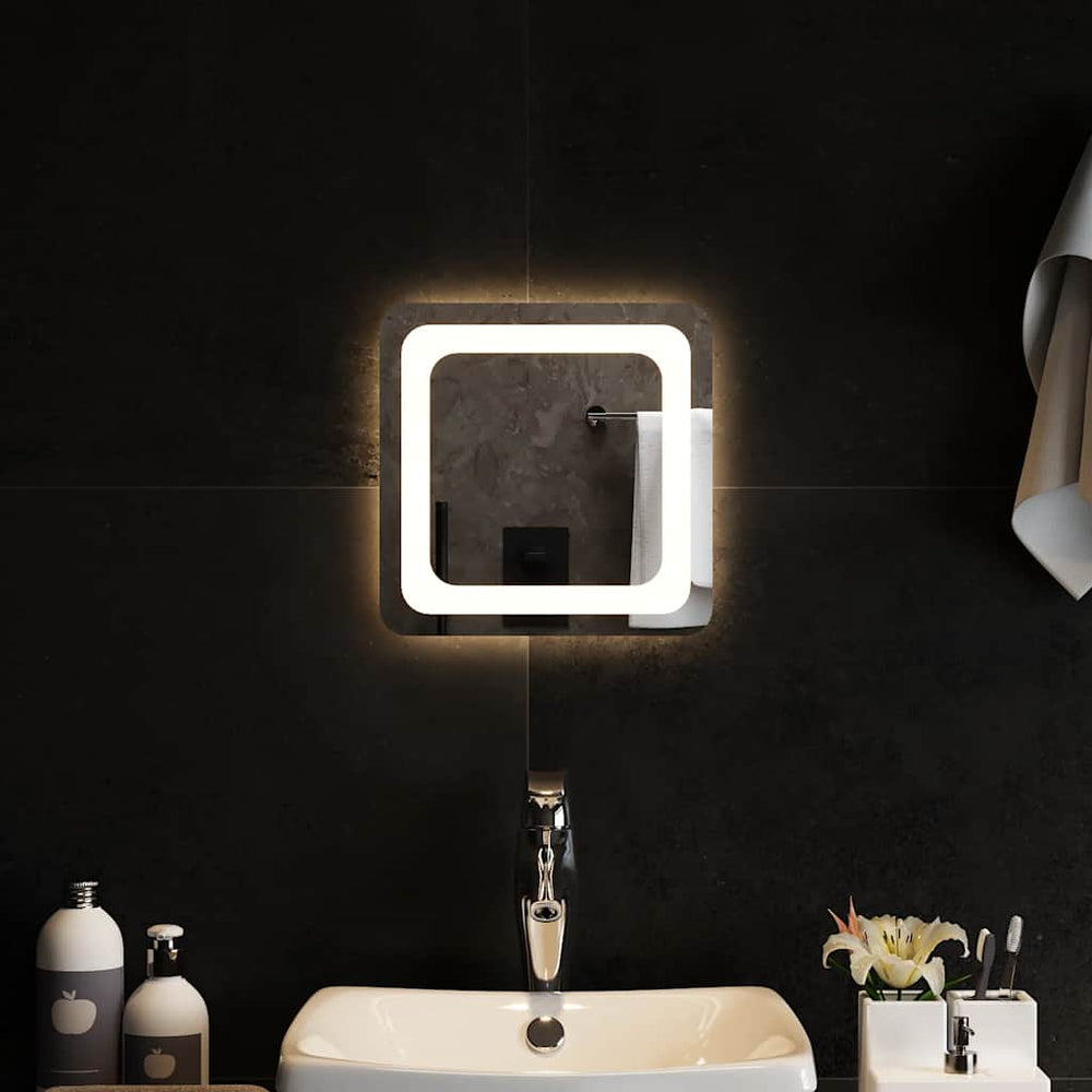 vidaXL Miroir de salle de bain LED 30x30 cm