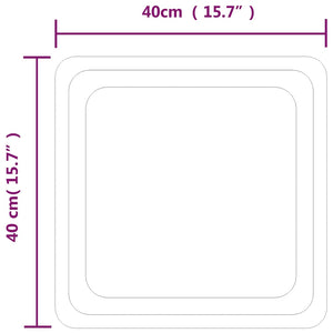 vidaXL Miroir de salle de bain LED 40x40 cm