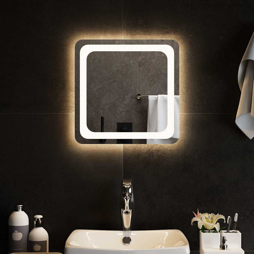 vidaXL Miroir de salle de bain LED 40x40 cm