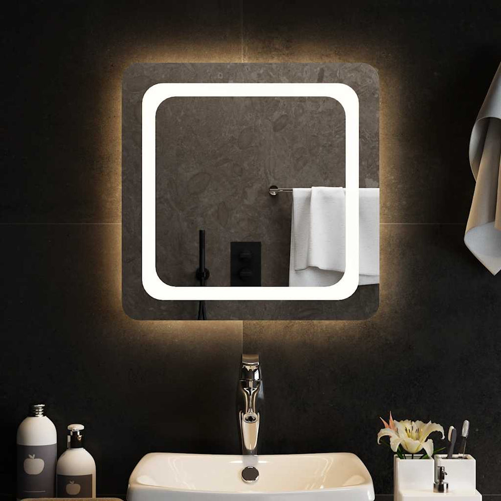 vidaXL Miroir de salle de bain LED 50x50 cm