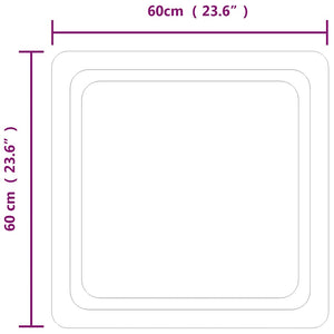 vidaXL Miroir de salle de bain LED 60x60 cm