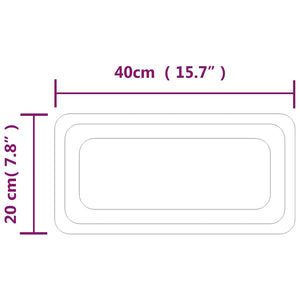 vidaXL Miroir de salle de bain à LED 40 x 20 cm