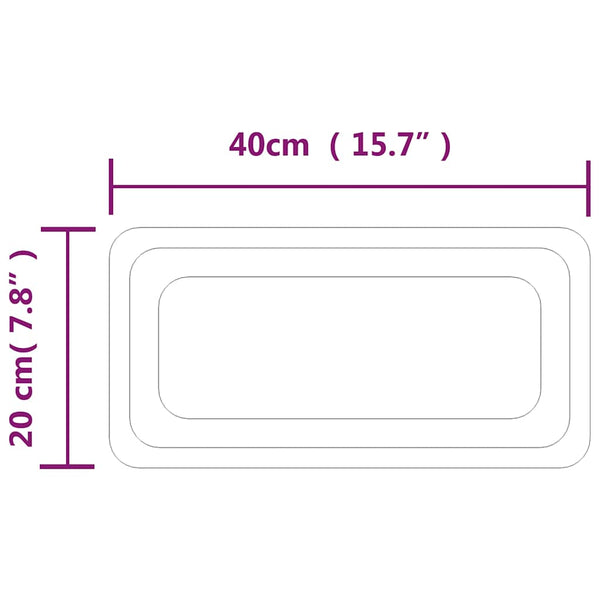 vidaXL Miroir de salle de bain à LED 40 x 20 cm