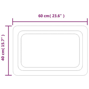 vidaXL Miroir de salle de bain LED 60x40 cm