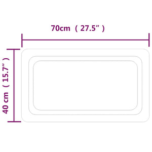 vidaXL Miroir de salle de bain LED 70x40 cm
