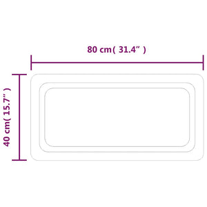 vidaXL Miroir de salle de bain à LED 80x40 cm