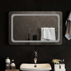 vidaXL Miroir de salle de bain LED 80x50 cm