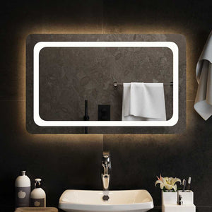 vidaXL Miroir de salle de bain LED 80x50 cm