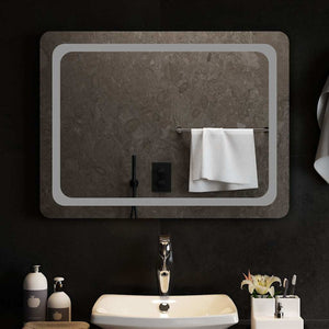 vidaXL Miroir de salle de bain LED 80x60 cm
