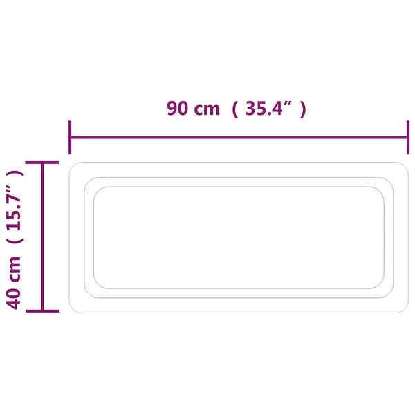 vidaXL Miroir de salle de bain LED 90x40 cm