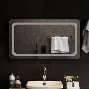 vidaXL Miroir de salle de bain LED 90x50 cm