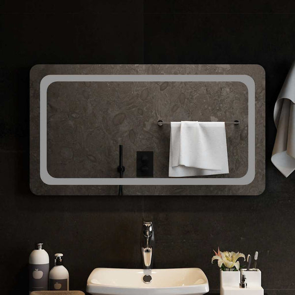 vidaXL Miroir de salle de bain LED 90x50 cm
