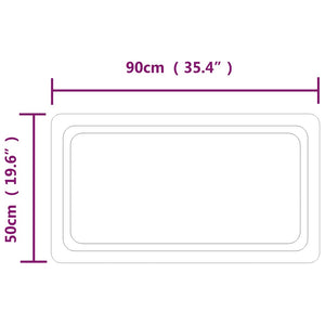 vidaXL Miroir de salle de bain LED 90x50 cm