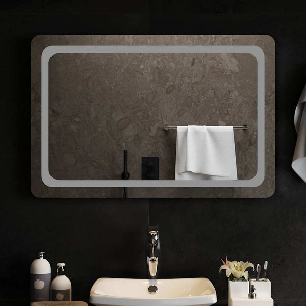 vidaXL Miroir de salle de bain LED 90x60 cm