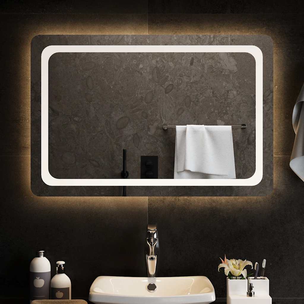 vidaXL Miroir de salle de bain LED 90x60 cm