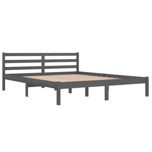 Massivholzbett Kiefer 160x200 Grau