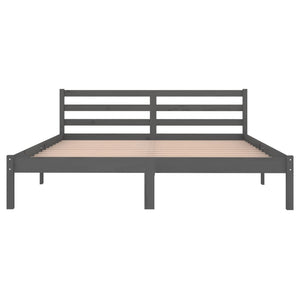 Massivholzbett Kiefer 160x200 Grau