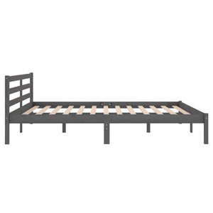Massivholzbett Kiefer 160x200 Grau