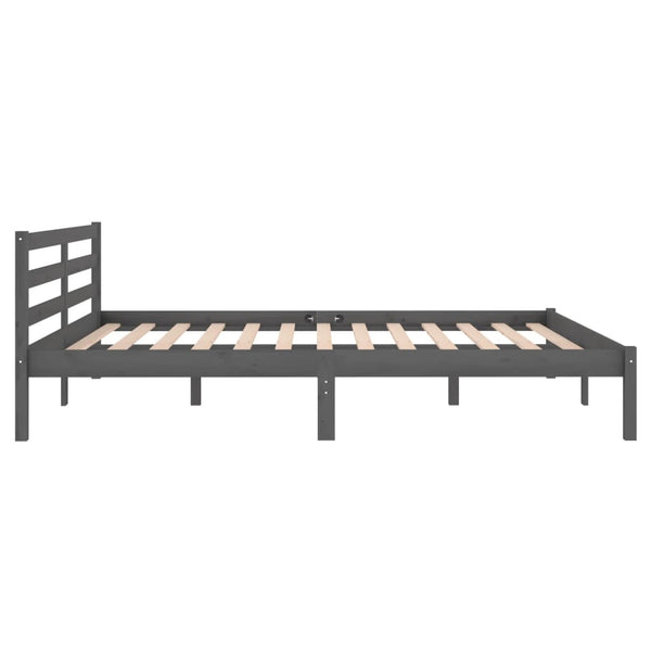 Massivholzbett Kiefer 160x200 Grau
