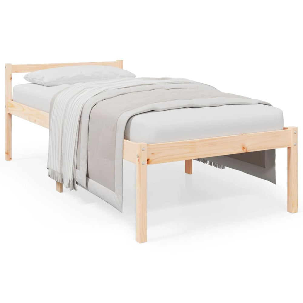 Seniorenbett 75x190 cm Kiefer Massivholz