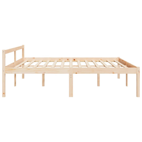 Seniorenbett 200x200 cm Kiefer Massivholz