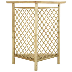Eckpergola mit Bank 166x81x174 cm Kiefernholz Imprägniert