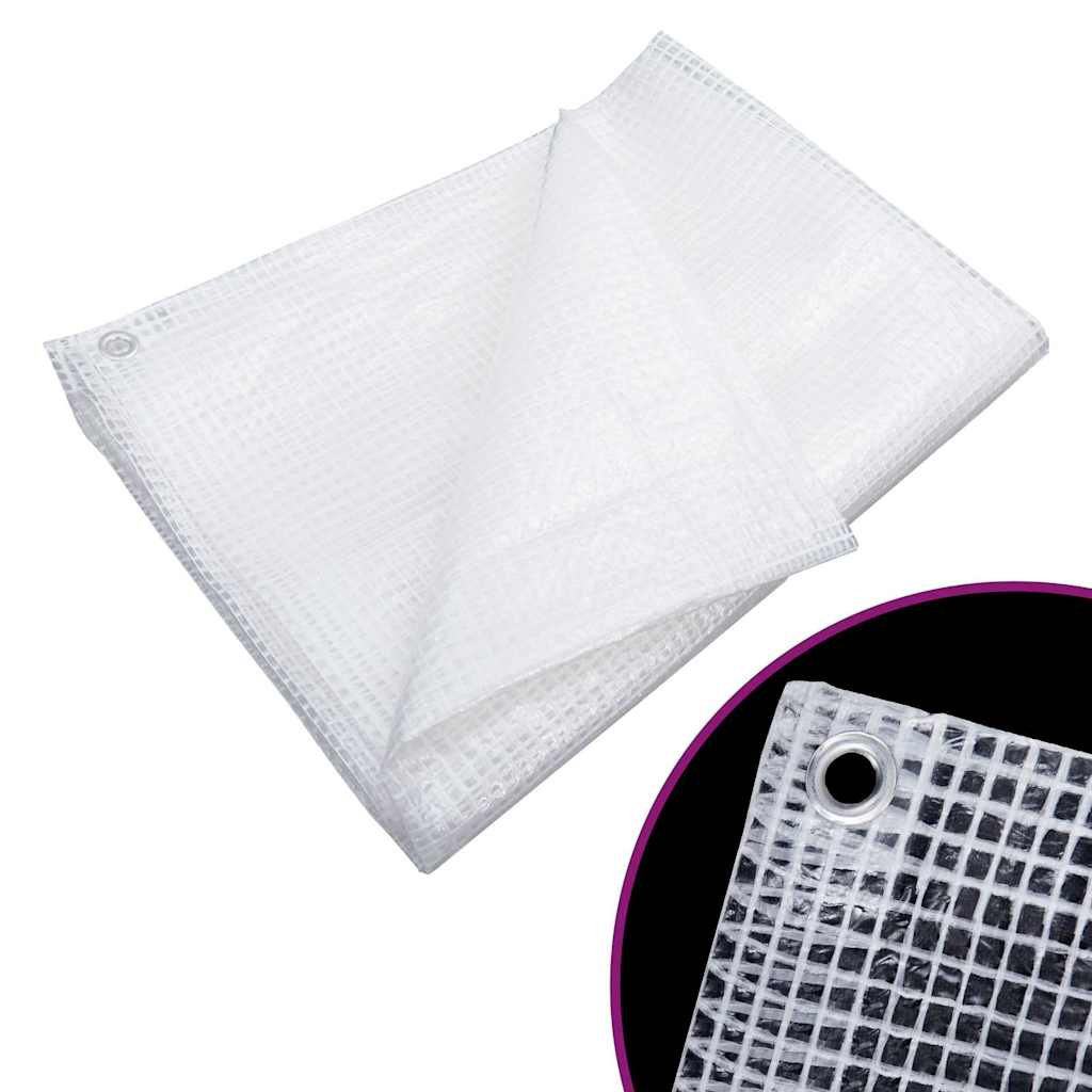 vidaXL Tarpaulin 140 g/m² 6x8 m White