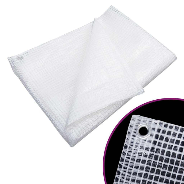 vidaXL Tarpaulin 140 g/m² 6x8 m White