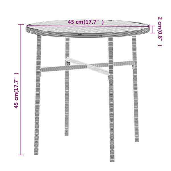 3-tlg. Garten-Essgruppe Poly Rattan Schwarz