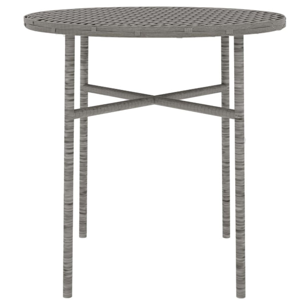 vidaXL 3-Piece Garden Dining Set Poly Rattan Grey