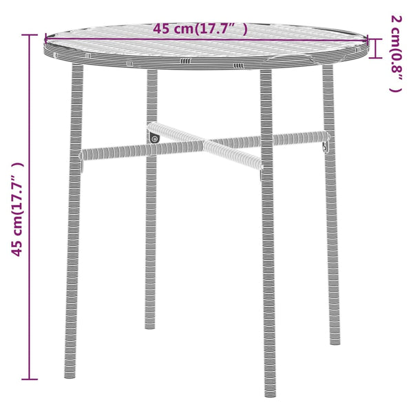 vidaXL 3-Piece Garden Dining Set Poly Rattan Grey