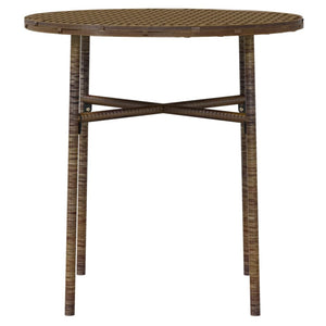 3-tlg. Garten-Essgruppe Poly Rattan Braun
