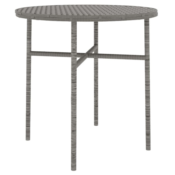vidaXL 3-Piece Garden Dining Set Poly Rattan Grey