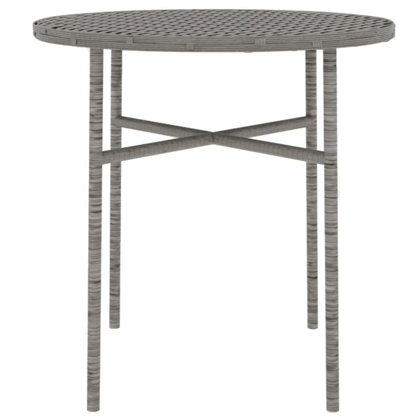 vidaXL 3-Piece Garden Dining Set Poly Rattan Grey