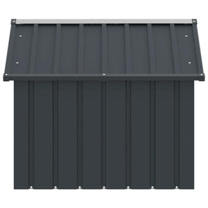 Hundehütte Anthrazit 116,5x103x81,5 cm Verzinkter Stahl