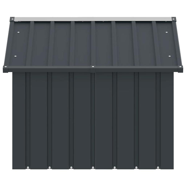 Hundehütte Anthrazit 116,5x103x81,5 cm Verzinkter Stahl